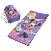 Idea Nuova Disney Minnie Mouse 2 Piece Slumber Set with Sling Bag and Cozy Lightweight Sleeping Bag, 46" L x 26" W, Ages 3+