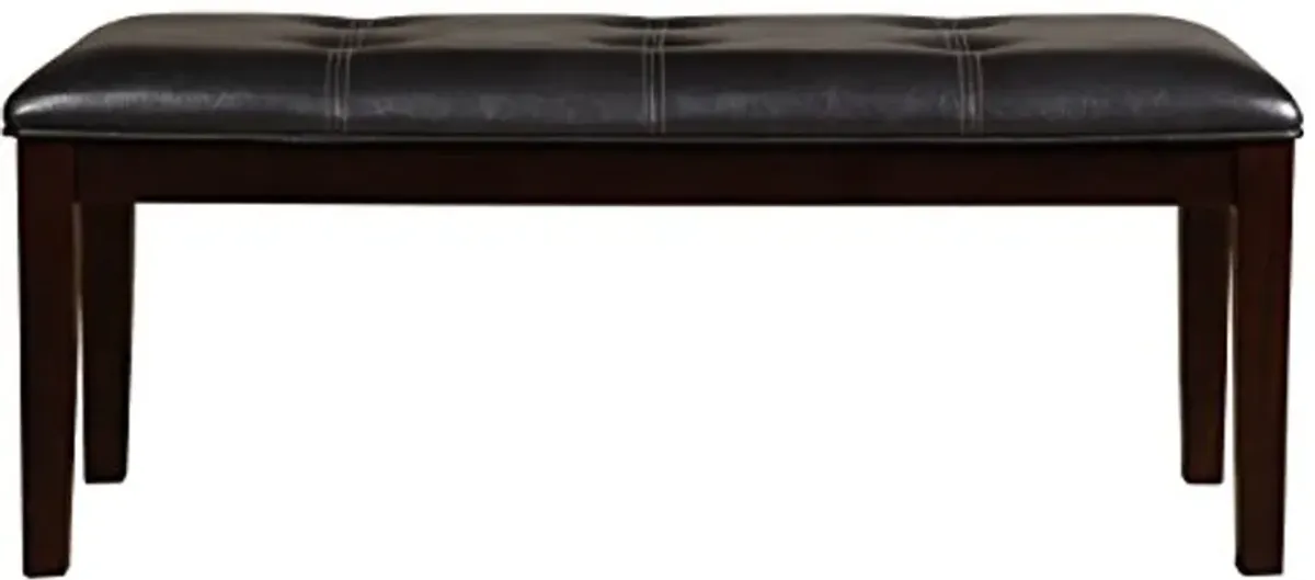 Homelegance Dining Bench, 49-Inch, Western, Dark Brown, Espresso Finish