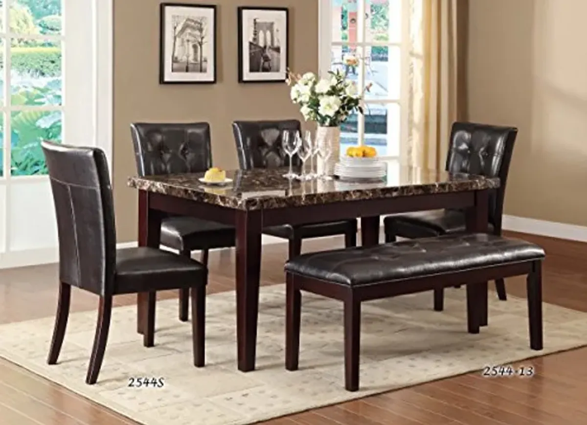 Homelegance Dining Bench, 49-Inch, Western, Dark Brown, Espresso Finish