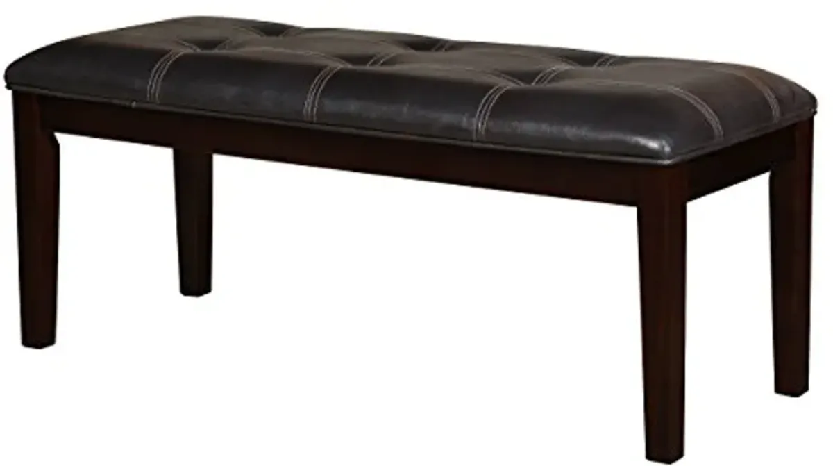 Homelegance Dining Bench, 49-Inch, Western, Dark Brown, Espresso Finish