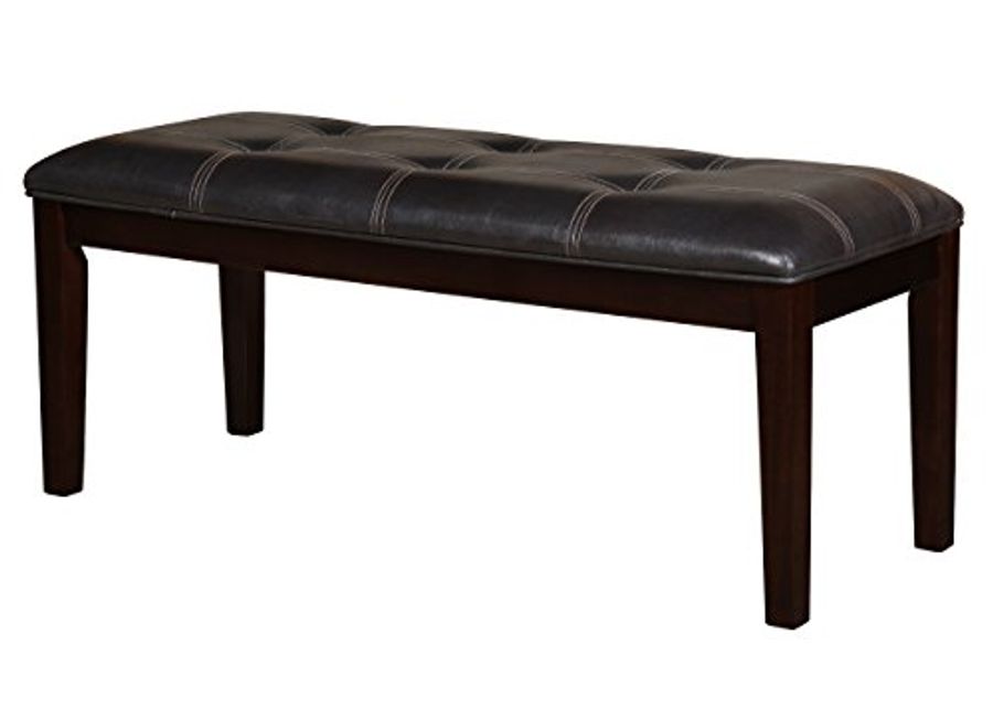 Homelegance Dining Bench, 49-Inch, Western, Dark Brown, Espresso Finish