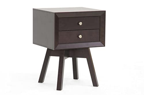 Baxton Studio Warwick Modern Accent Table and Nightstand, Brown