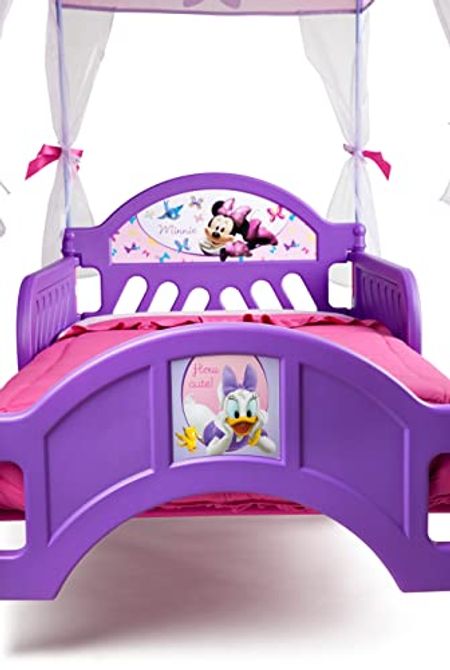 Delta Children's Products Minnie Mouse Canopy Toddler Bed,Purple