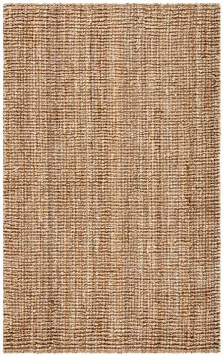 SAFAVIEH Natural Fiber Collection 5' x 7'6" Natural NF447A Handmade Chunky Textured Premium Jute 0.75-inch Thick Area Rug