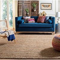 SAFAVIEH Natural Fiber Collection 5' x 7'6" Natural NF447A Handmade Chunky Textured Premium Jute 0.75-inch Thick Area Rug