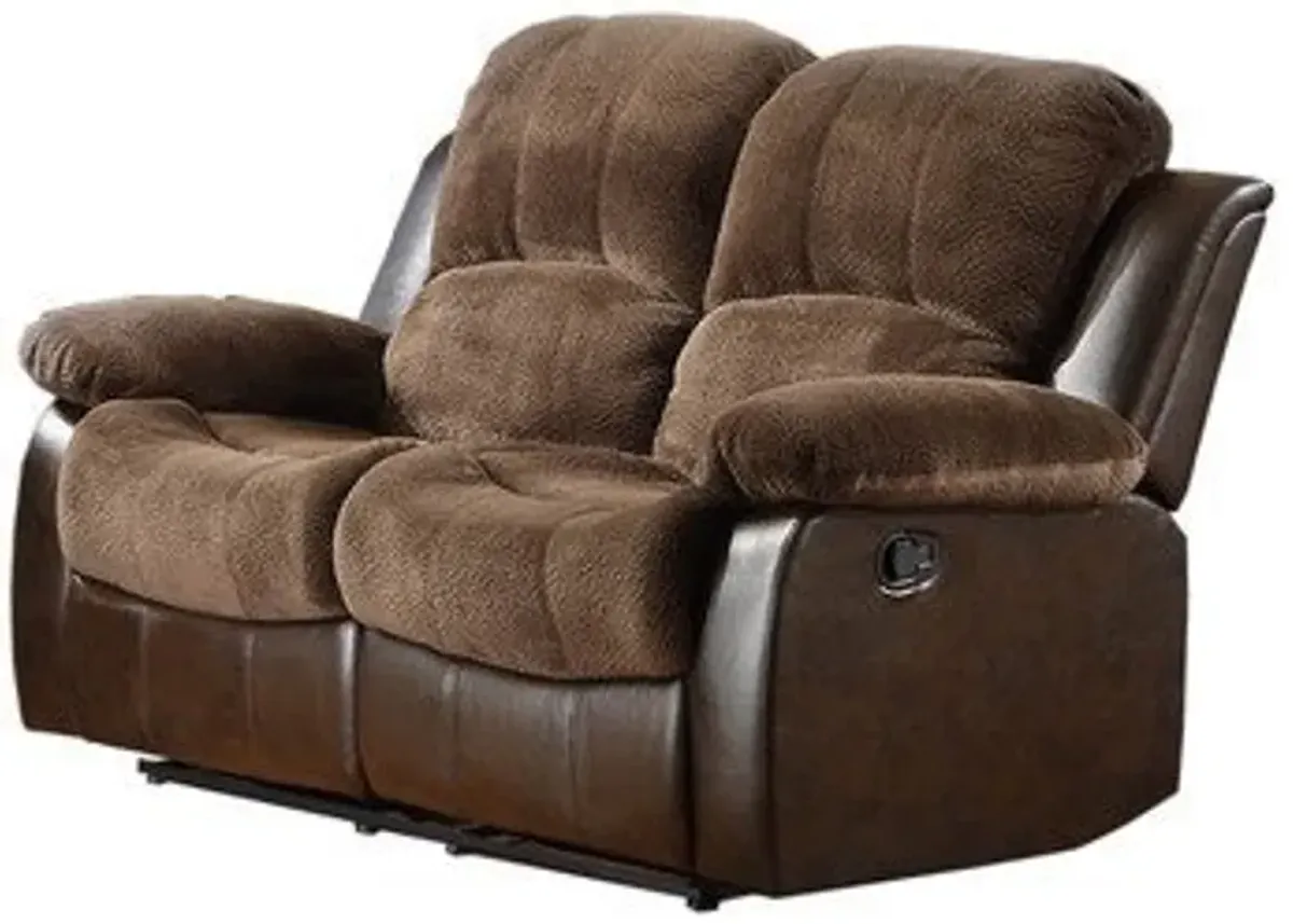 Homelegance Cranley 2 Piece Double Reclining Living Room Set in Brown