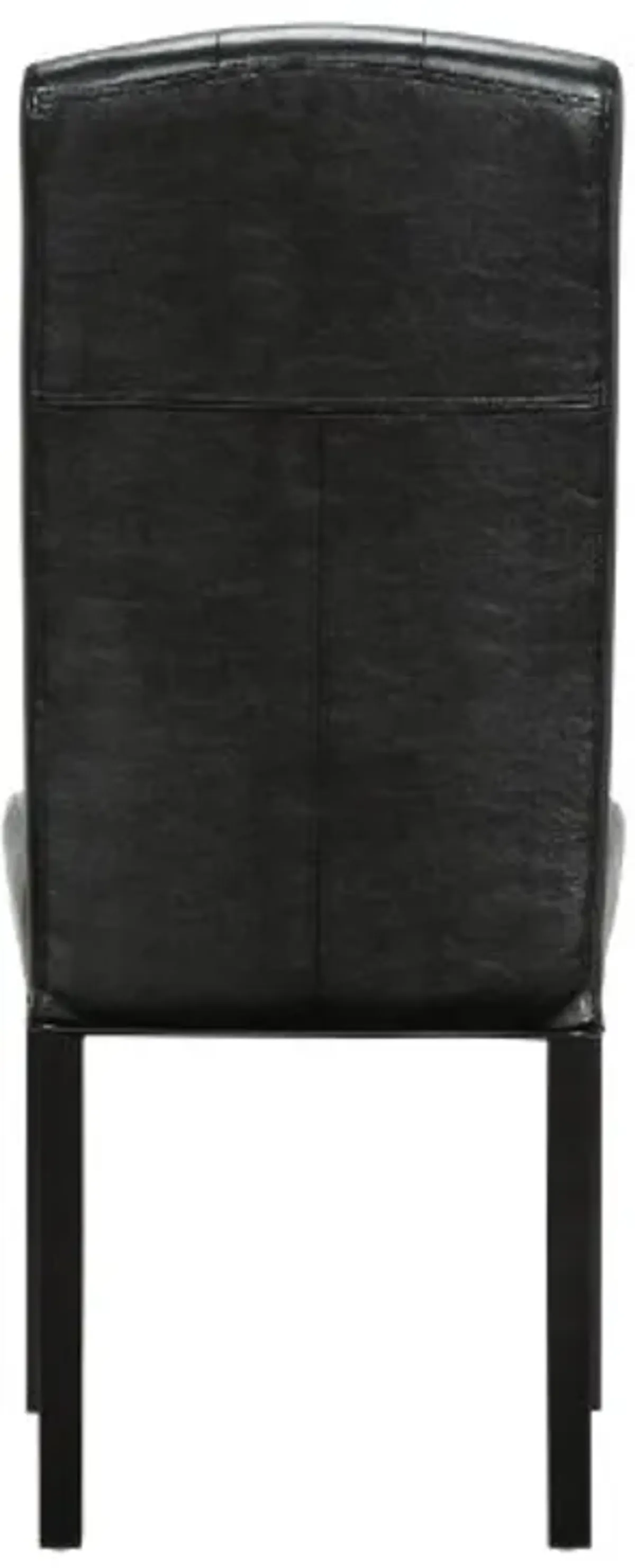 Modway Perdure Modern Tufted Faux Leather Upholstered Parsons Two Dining Chairs in Black