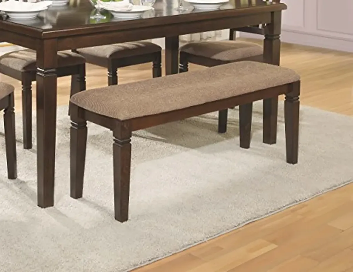 Homelegance Dining Bench, 44-Inch, Western, Dark Brown, Espresso Finish