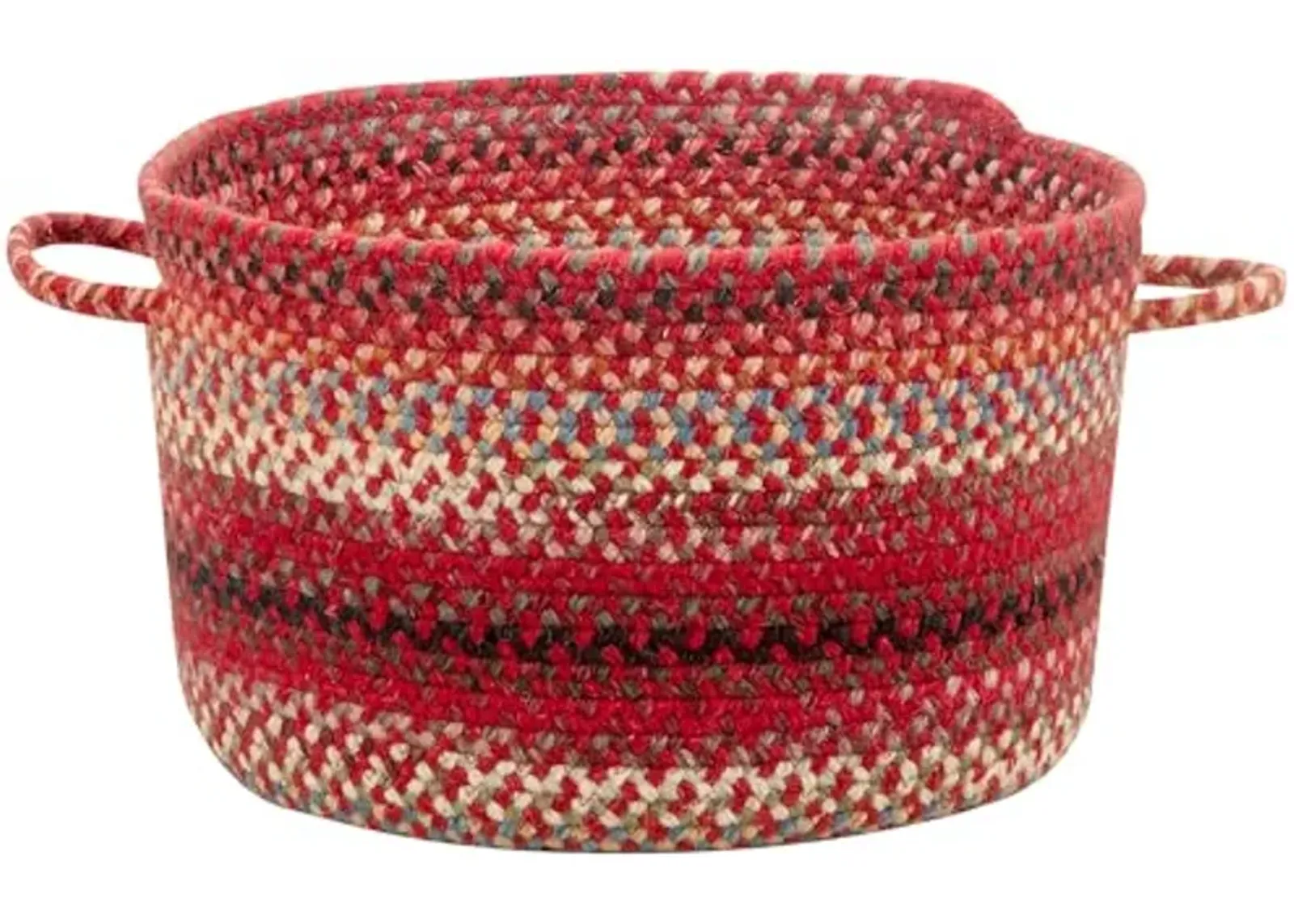 Capel Rugs Portland 16 diam. x 9H in. Braided Basket - Red