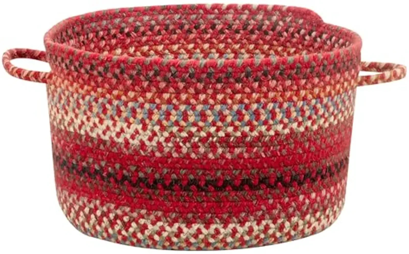 Capel Rugs Portland 16 diam. x 9H in. Braided Basket - Red