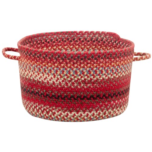 Capel Rugs Portland 16 diam. x 9H in. Braided Basket - Red