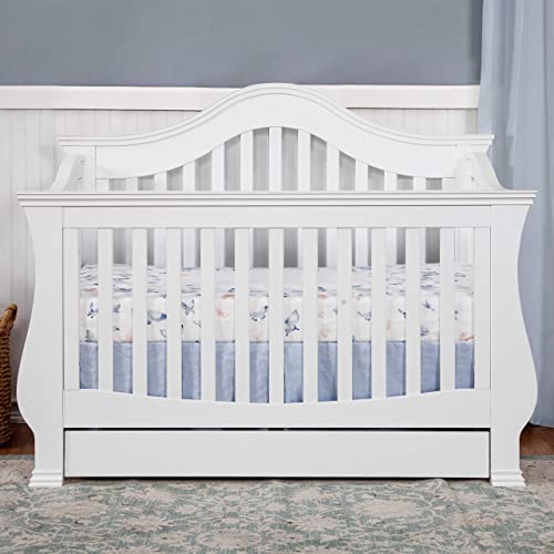 Davinci Ashbury 4-in-1 Convertible Crib with Toddler Bed Conversion Kit in Warm White, Greenguard Gold Certified