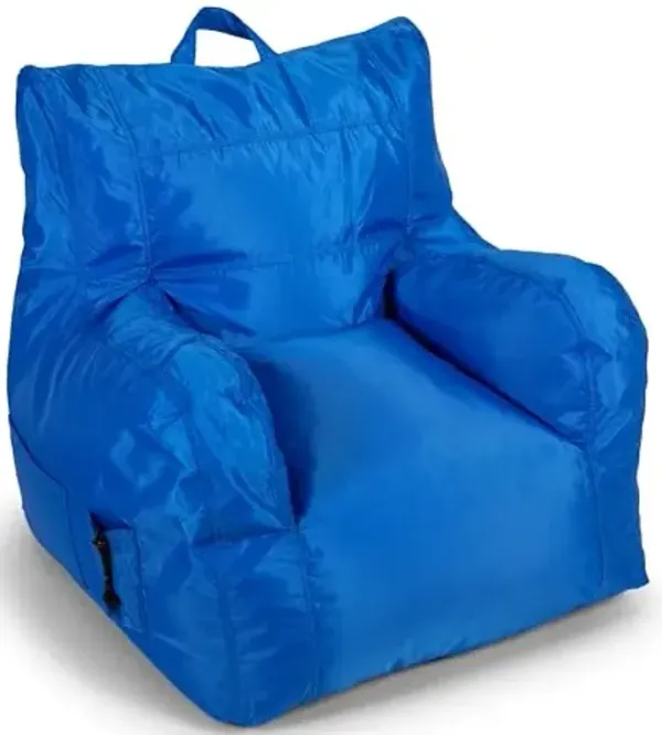 Big Joe Dorm Bean Bag Chair with Drink Holder and Pocket, Sapphire Smartmax, Durable Polyester Nylon Blend, 3 feet