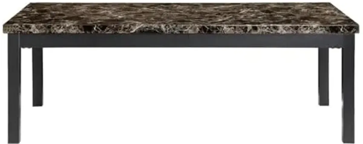Homelegance Tempe 3-Piece Faux Marble Occasional Set, Brown