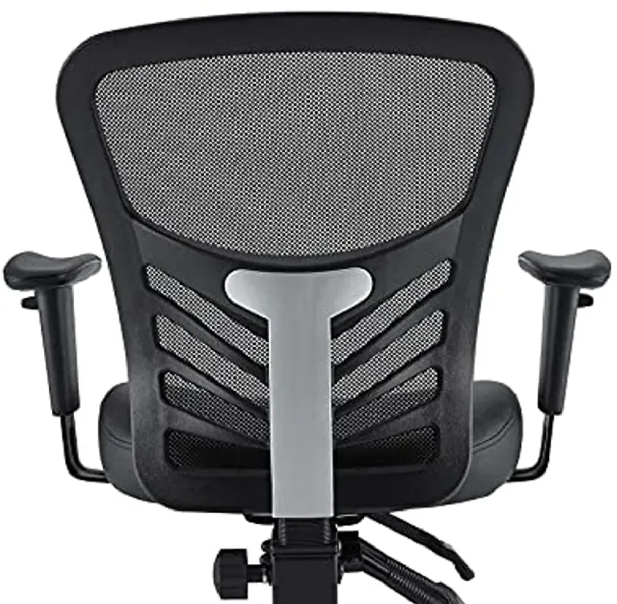 Modway Articulate Mesh Office Chair with Fully Adjustable Vegan Leather Seat In Black