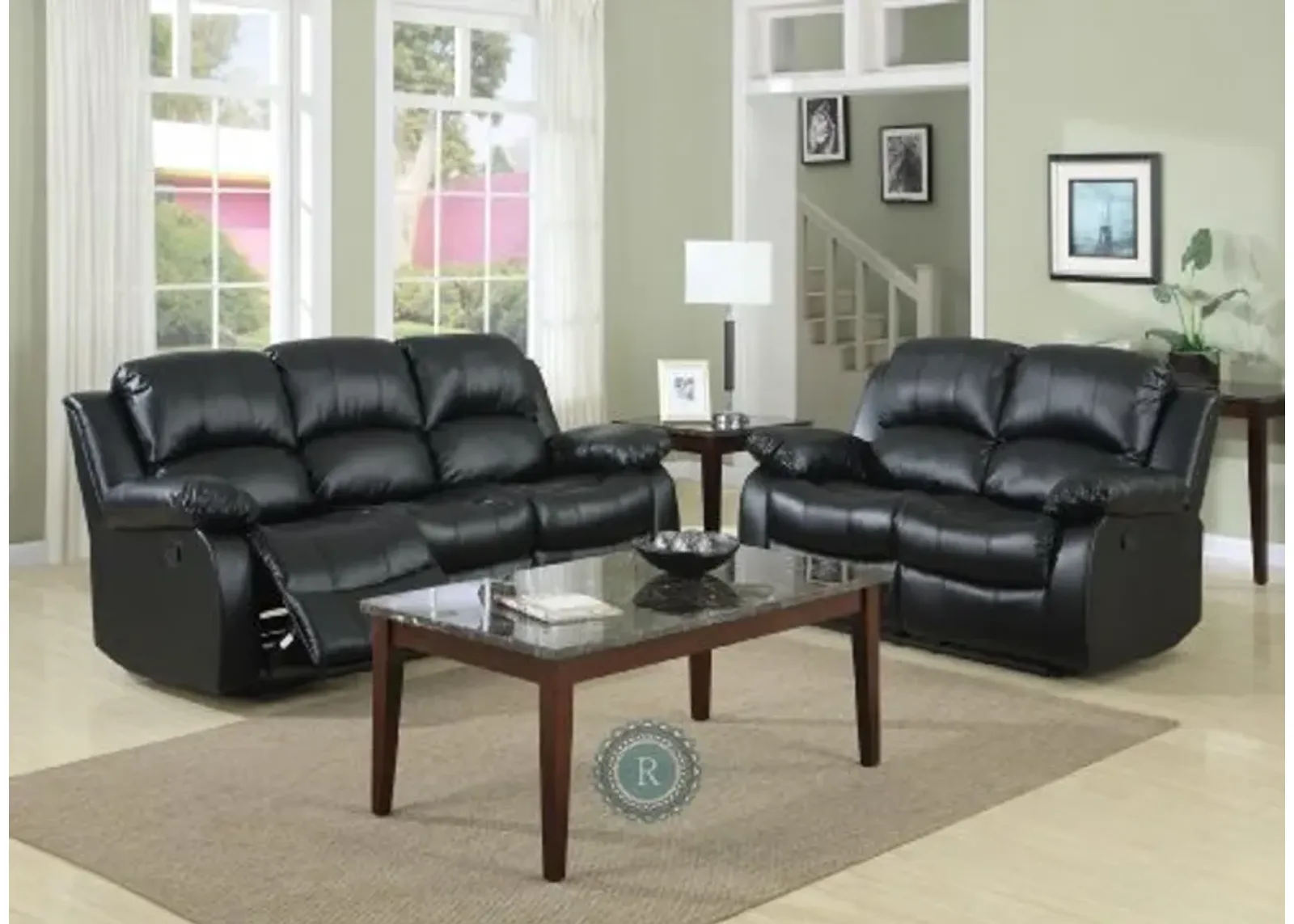 Homelegance Cranley Black Reclining Living Room Set