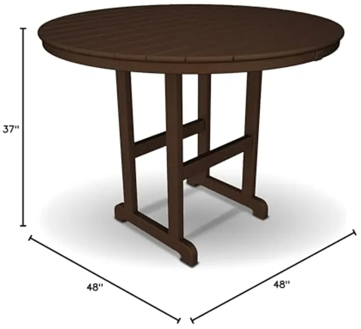 Trex Outdoor Furniture Monterey Bay 48 in. Vintage Lantern Round Patio Counter Table