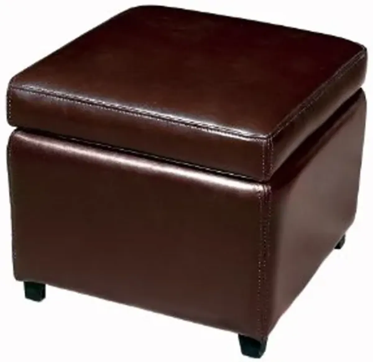 Baxton Studio Ottoman, Dark Brown