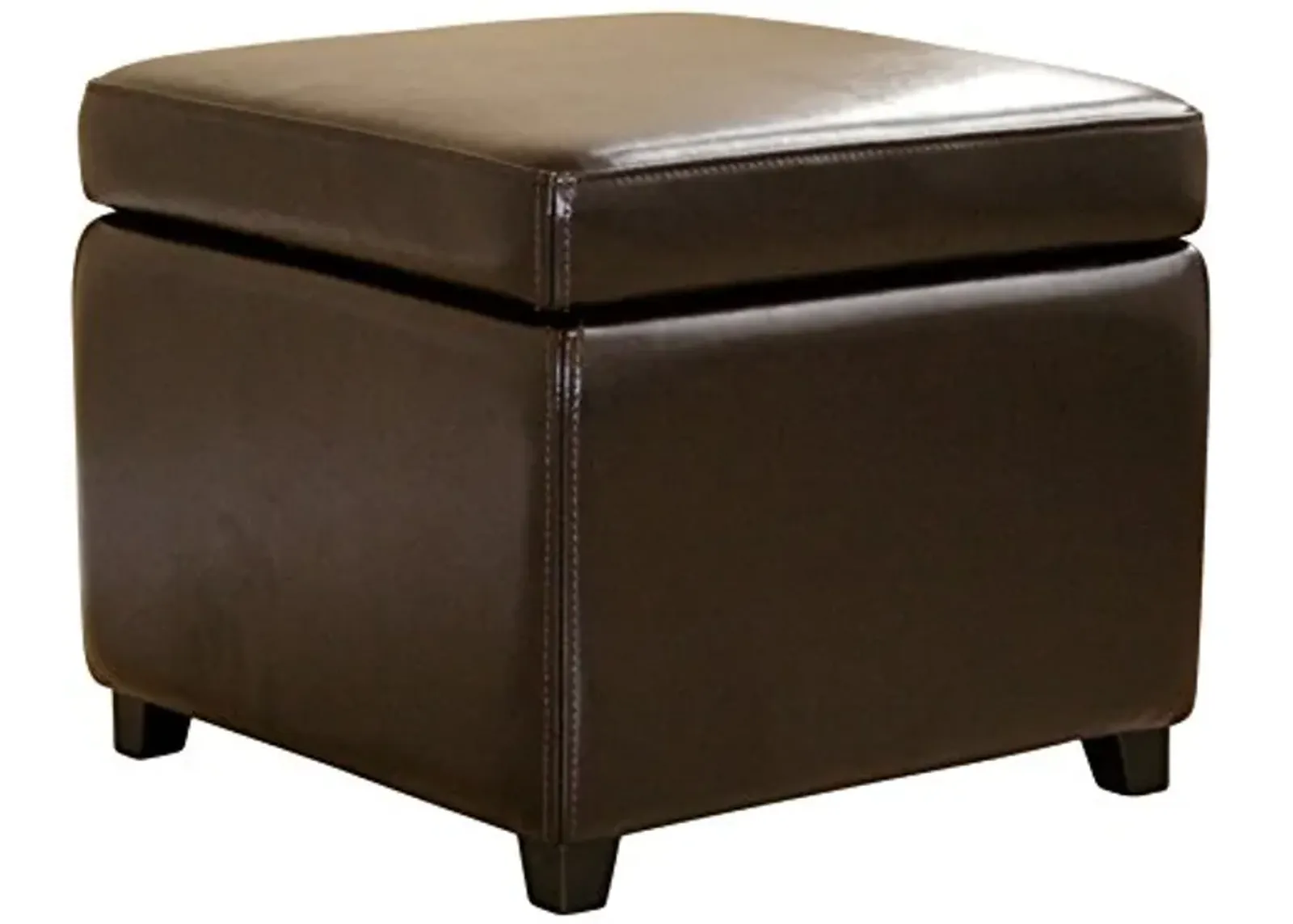 Baxton Studio Ottoman, Dark Brown