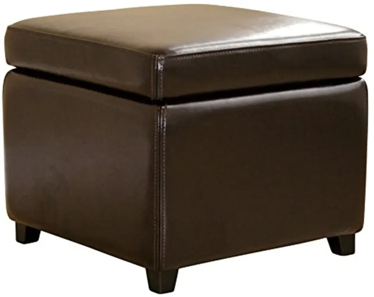 Baxton Studio Ottoman, Dark Brown