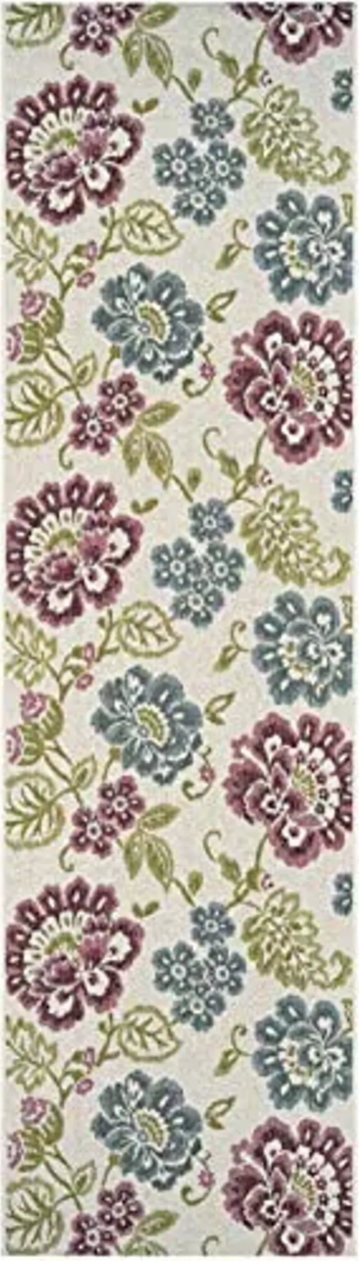 Couristan Dolce 4078/7439 Runner, 2-Feet 3-Inch by 7-Feet 10-Inch, Tivoli/Ivory-Multi