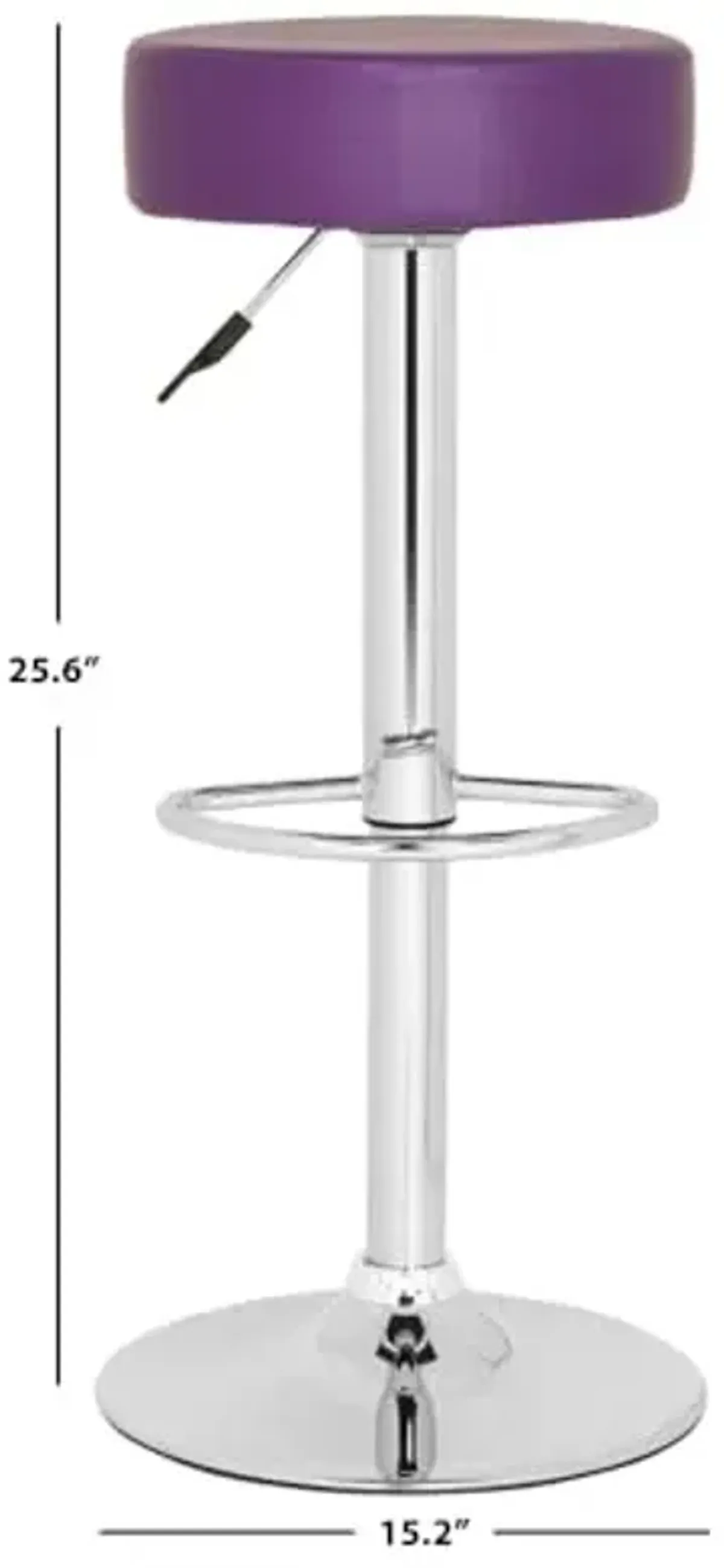 Safavieh Home Collection Jude Purple Adjustable Swivel Gas Lift 25.6-31.5-inch Bar Stool
