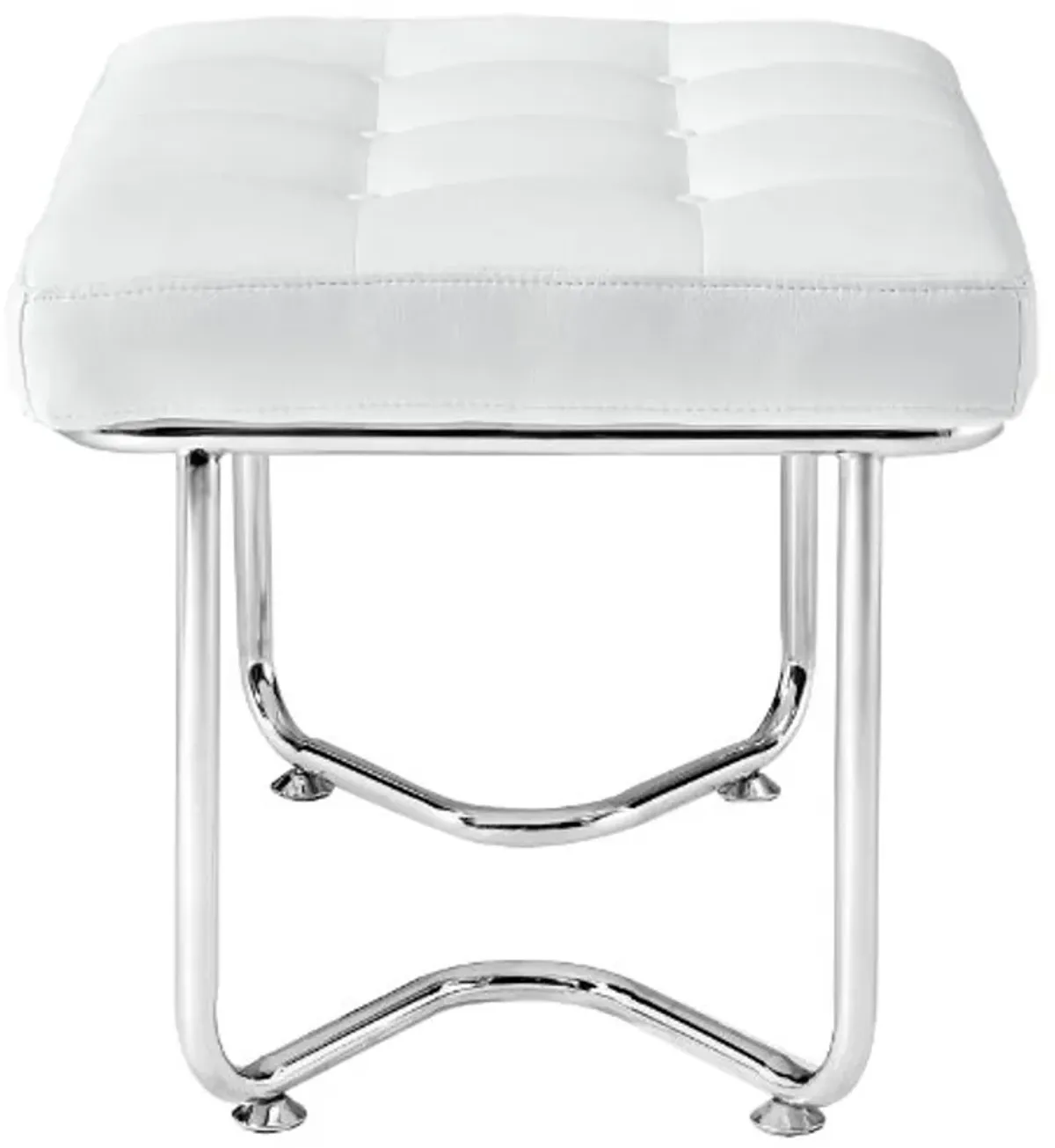 Modway Gibraltar Upholstered Vinyl Lounge Chair in White