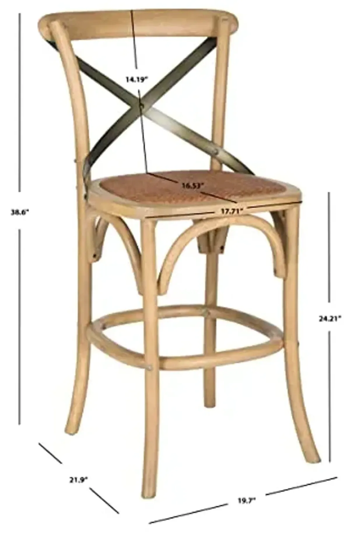 Safavieh American Homes Collection Eleanor Ivory 30.7-inch Counter Stool