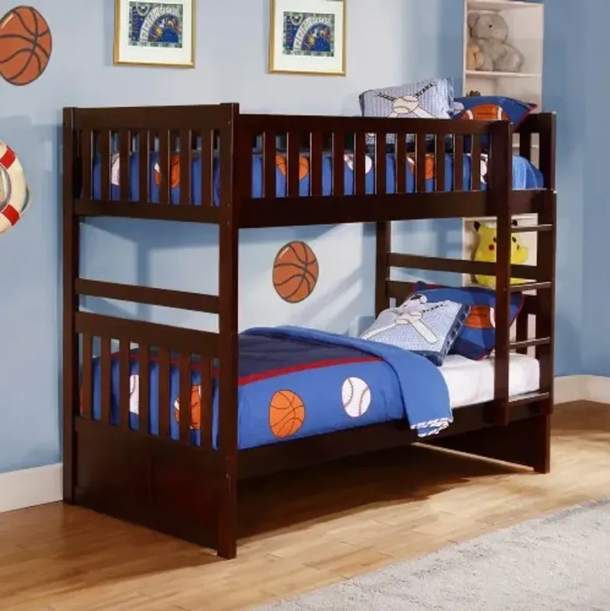 Homelegance Rowe Twin/ Twin Bunk Bed In Dark Cherry - Twin/ Twin W/ Storage