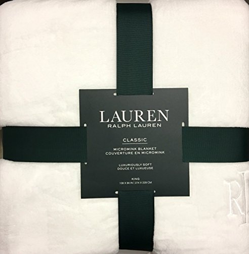 Ralph Lauren Classic Micromink Blanket - Creme - King