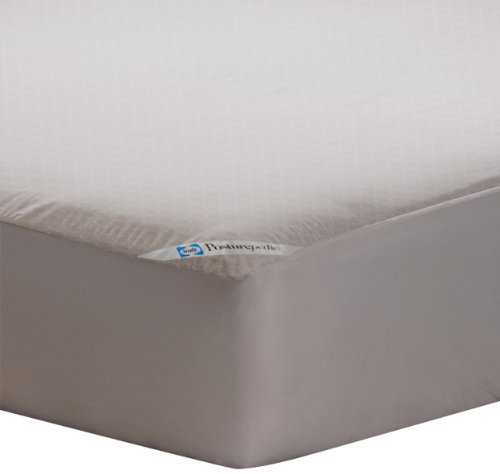 Sealy Posturepedic Allergy Protection Zippered Mattress Protector,White