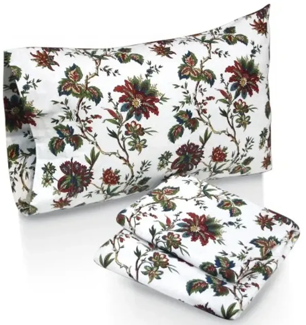 Tribeca Living Rainforest Printed Deep Pocket Flannel Sheet Set with Pillowcase, California King