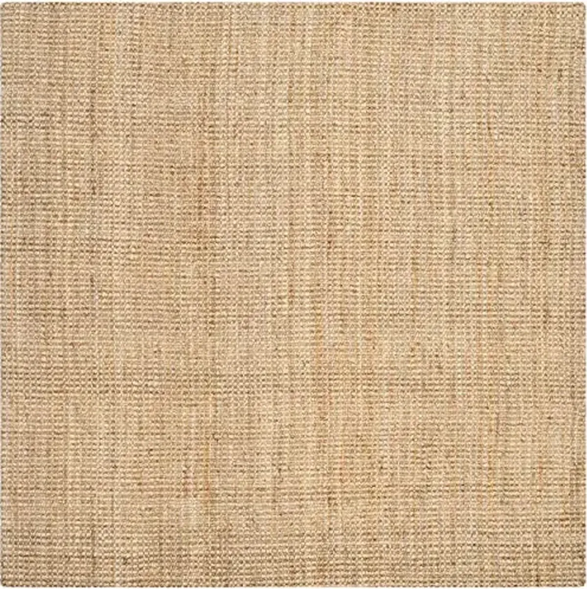 SAFAVIEH Area Rug 7' Square - Natural Fiber Collection - Natural Brown, Handmade Jute, Farmhouse Style, Chunky Textured Thick Pile (NF747A)