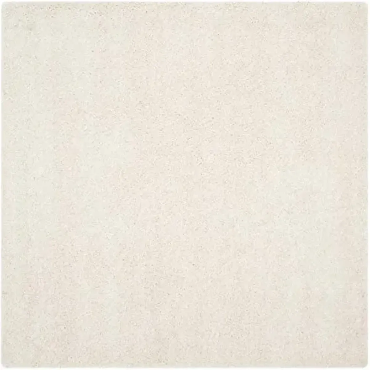 SAFAVIEH Milan Shag Collection Area Rug - 5'1" Square, Ivory, Solid Design, Non-Shedding & Easy to Clean, Plush Thick Pile, Ideal for Living Room, Bedroom (SG180-1212)