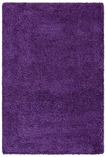 SAFAVIEH Milan Shag Collection 8'6" x 12' Purple SG180 Solid Non-Shedding Living Room Bedroom Dining Room Entryway Plush 2-inch Thick Area Rug
