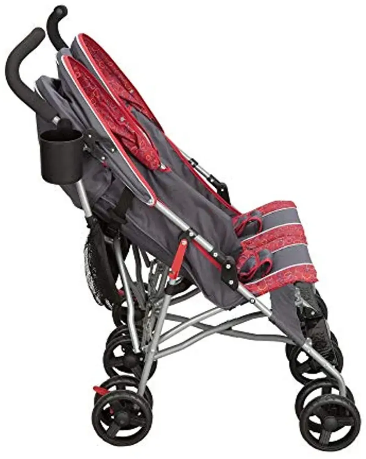 Delta Children LX Side by Side Stroller - with Recline, Storage & Compact Fold, Grey