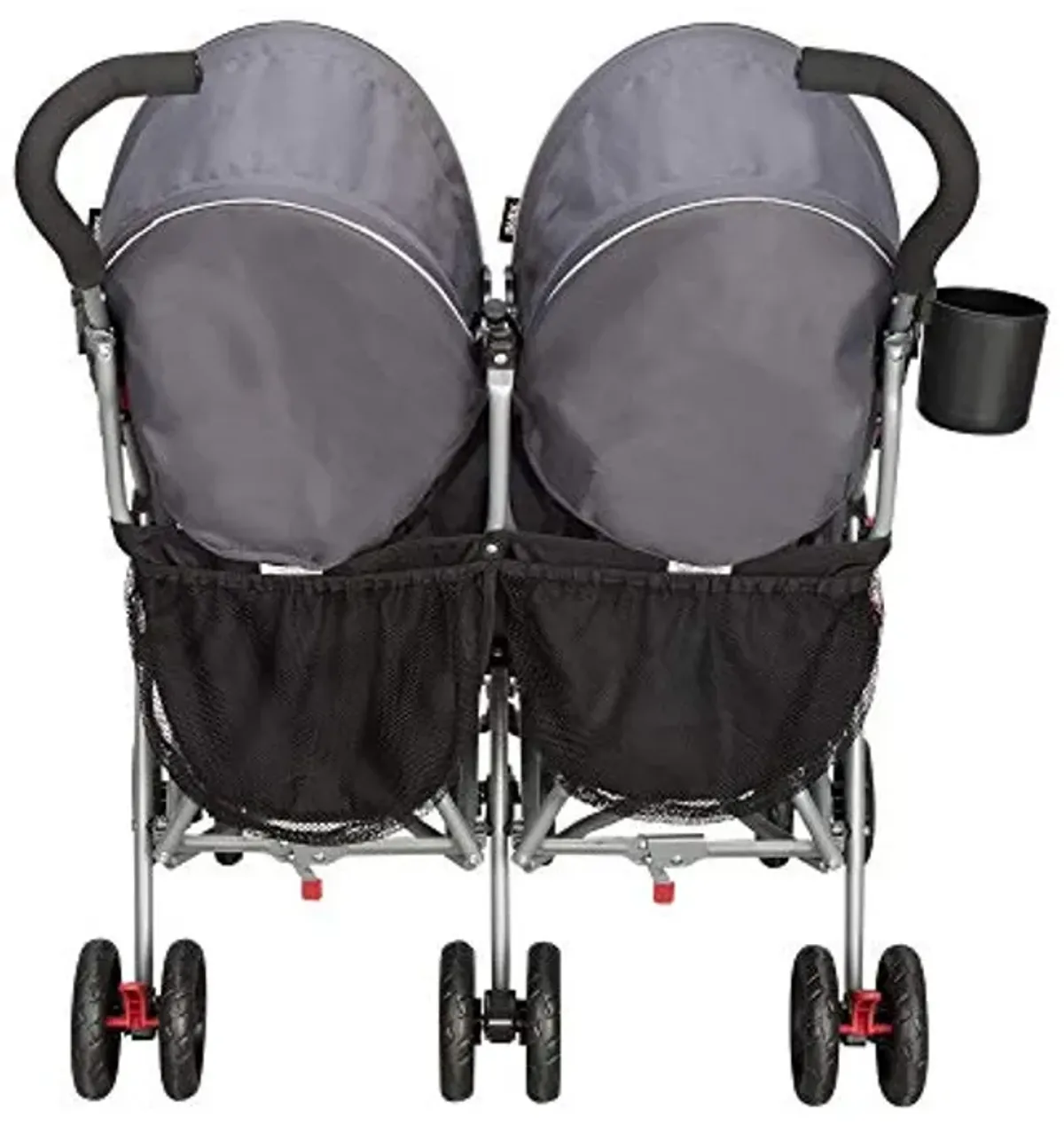 Delta Children LX Side by Side Stroller - with Recline, Storage & Compact Fold, Grey