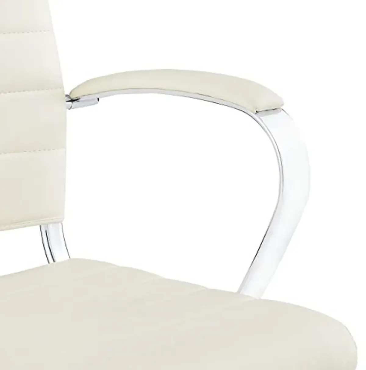 Modway Jive Ribbed, Mid Back Office Chair, White