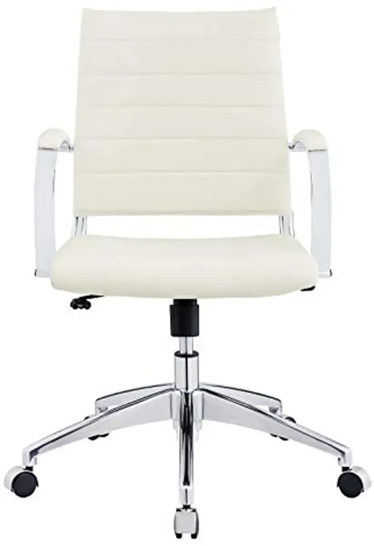 Modway Jive Ribbed, Mid Back Office Chair, White