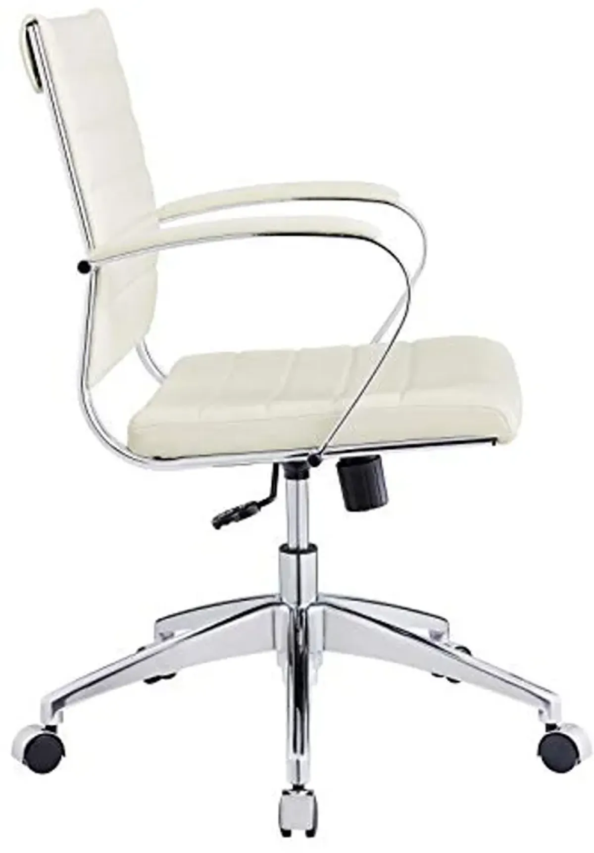 Modway Jive Ribbed, Mid Back Office Chair, White