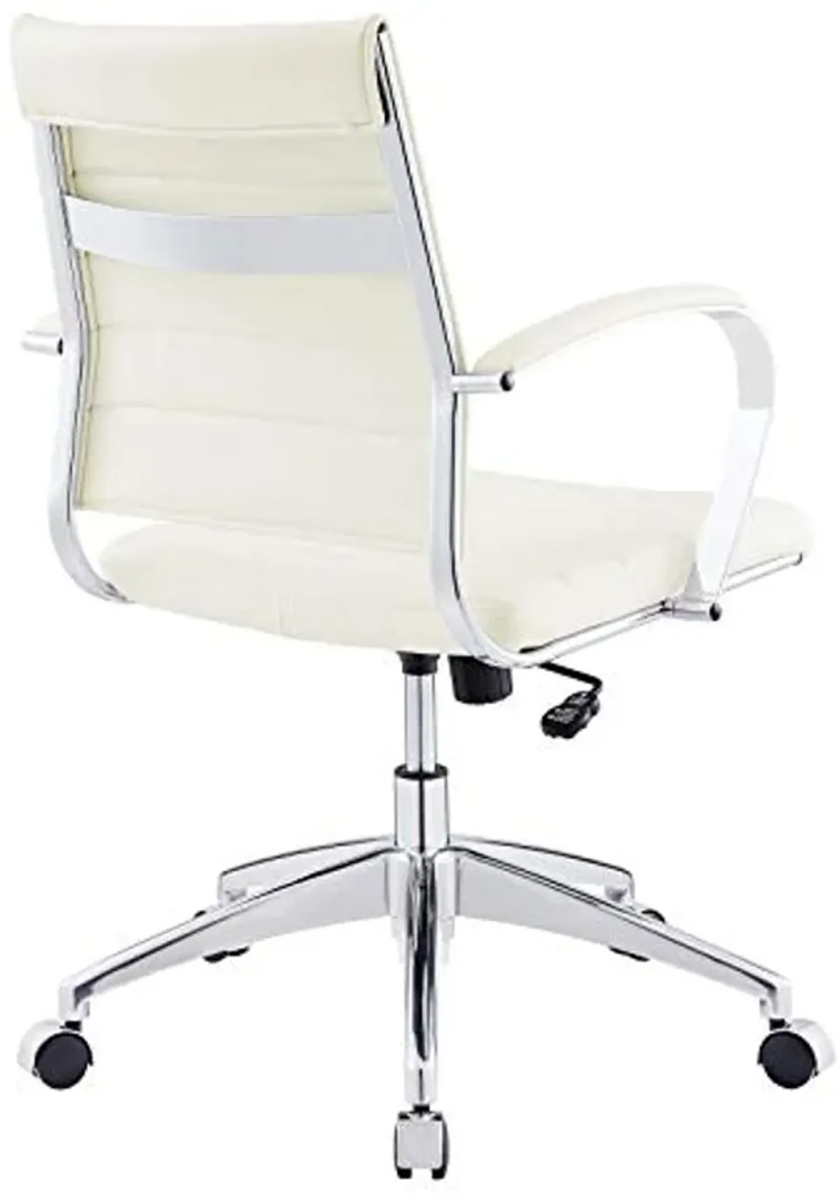 Modway Jive Ribbed, Mid Back Office Chair, White