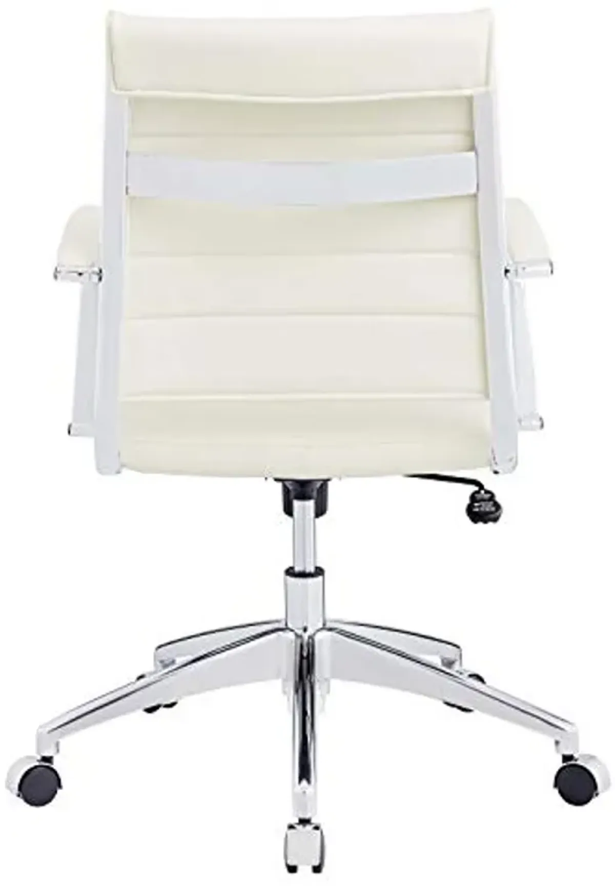 Modway Jive Ribbed, Mid Back Office Chair, White