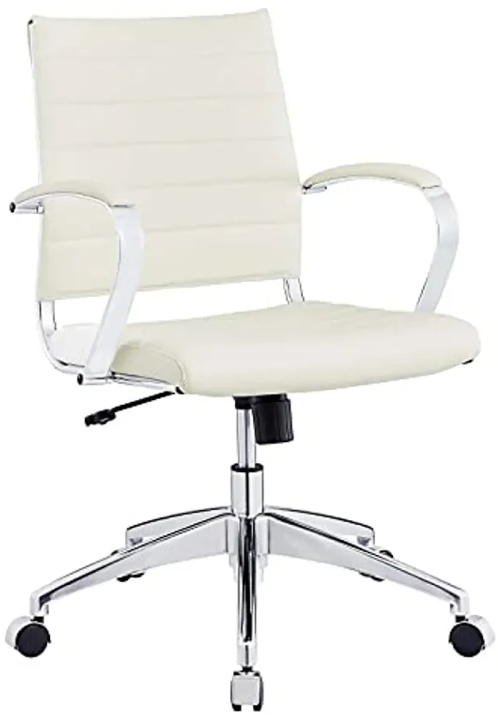 Modway Jive Ribbed, Mid Back Office Chair, White