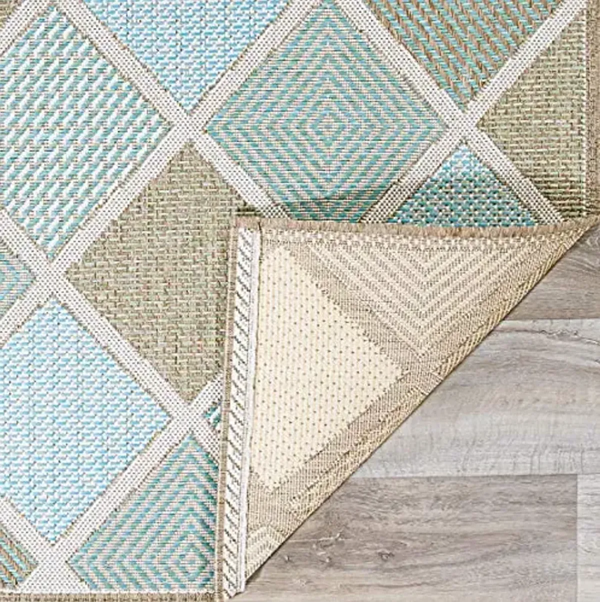 Couristan Monaco Indoor Outdoor Area Rug – 7'6" x 10'9" in Multi, Durable Flatwoven Geometric Design Rug – Entryway, Patio or Mudroom Home Decor