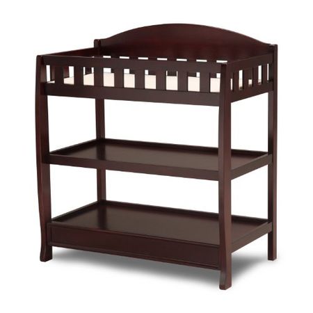 Delta Children Infant Changing Table with Pad, Espresso Cherry