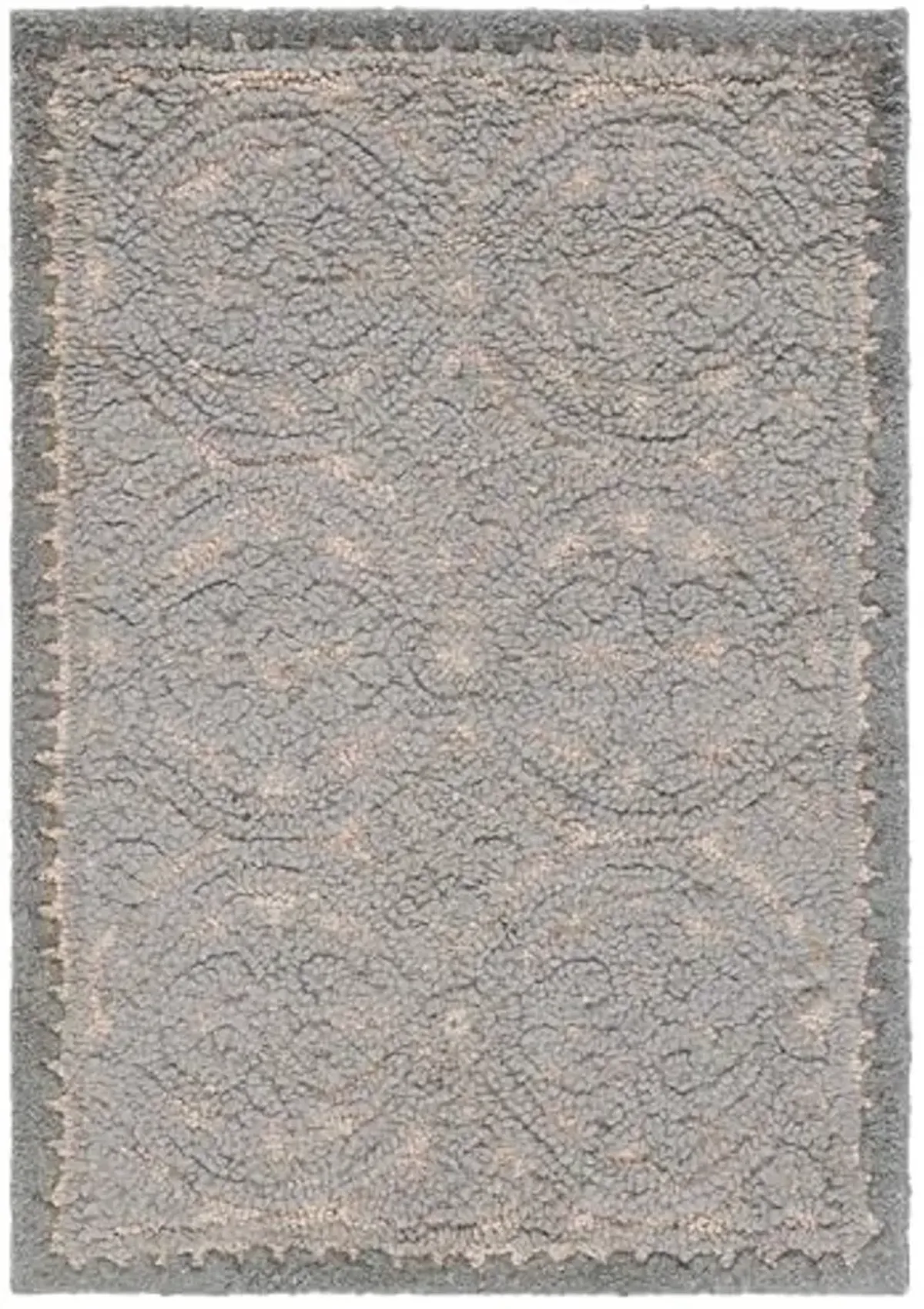 SAFAVIEH Cambridge Collection Accent Rug - 2' x 3', Dusty Blue & Cement, Handmade Moroccan Wool, Ideal for High Traffic Areas in Entryway, Living Room, Bedroom (CAM236A)