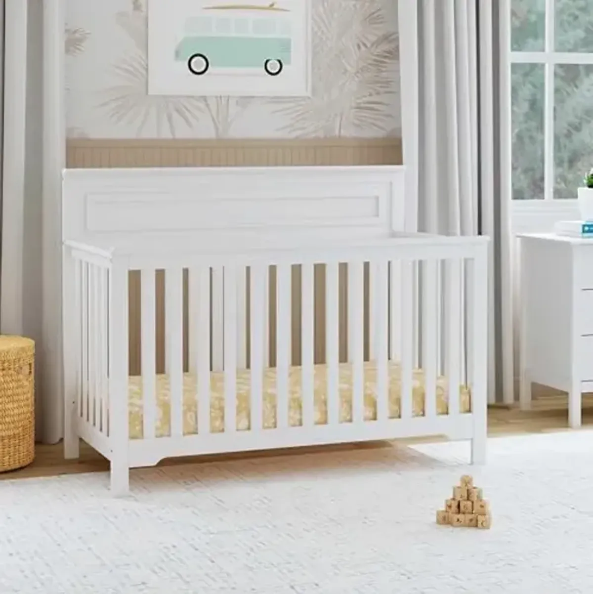 Davinci Autumn 4-in-1 Convertible Crib in White, Greenguard Gold Certified