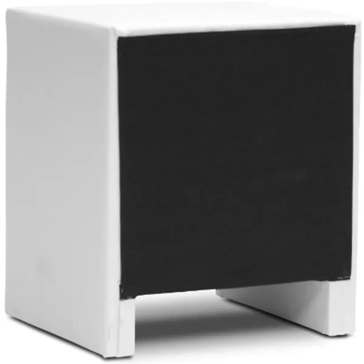 Baxton Studio Frey Upholstered Modern Nightstand, White