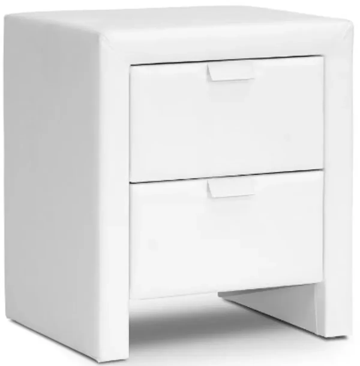 Baxton Studio Frey Upholstered Modern Nightstand, White