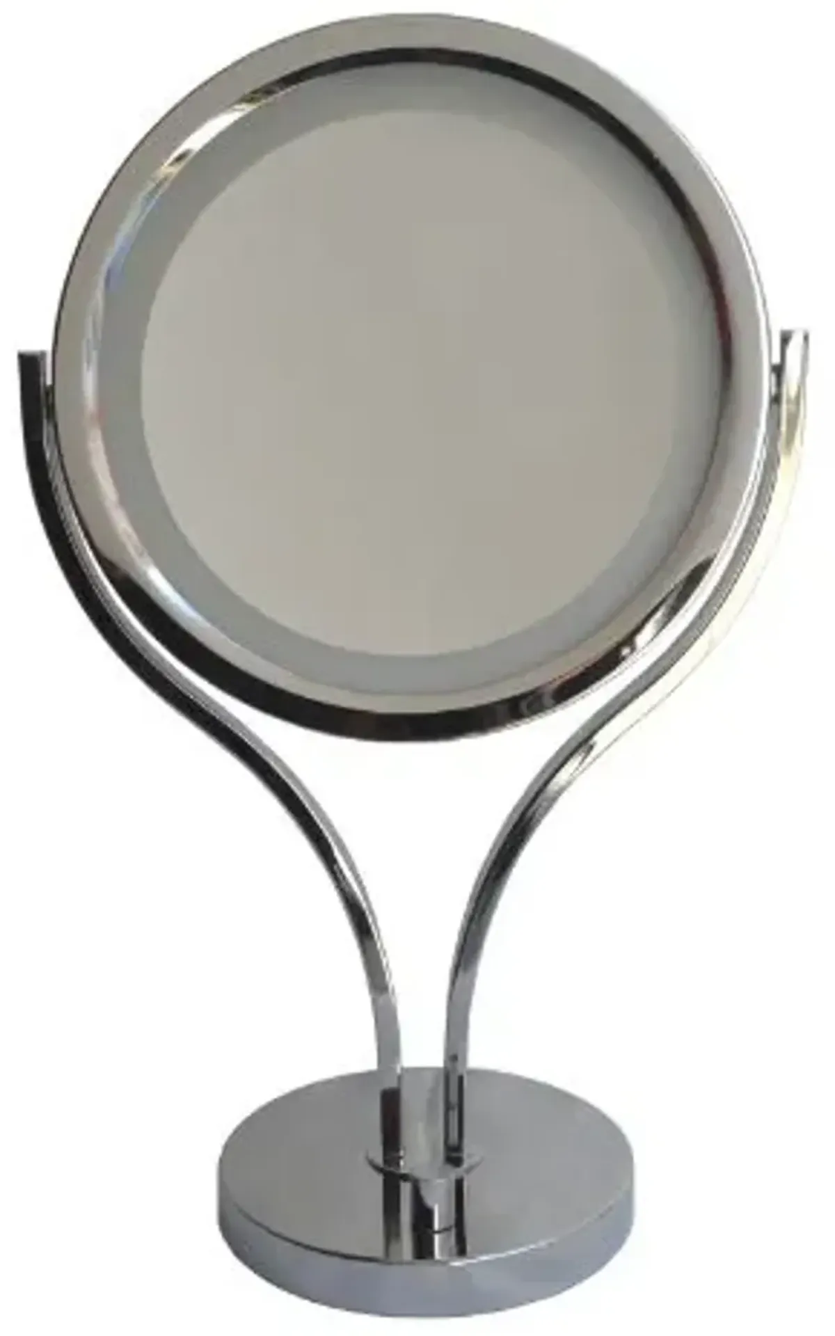 Urbanest Formosa 8-inch Tabletop Double-sided LED Lighted Vanity Mirror with 10x Magnification, Warm Light (Chrome)